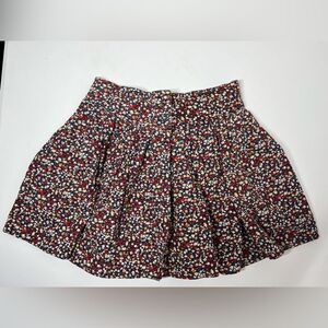 Peaches n Cream Bohemian Floral Print Mini Skirt Front buttons Size S/P